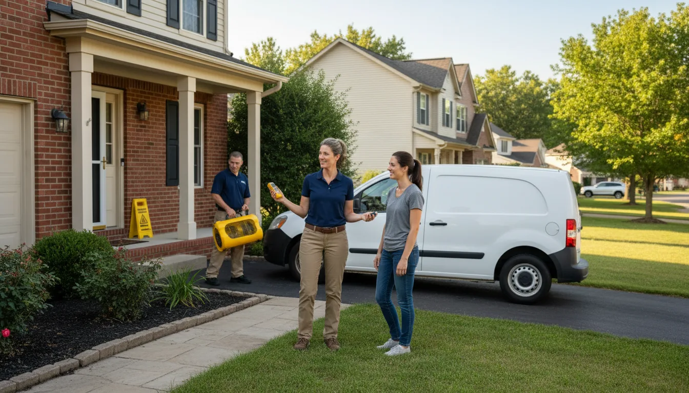 Residential water damage restoration in North Java, NY